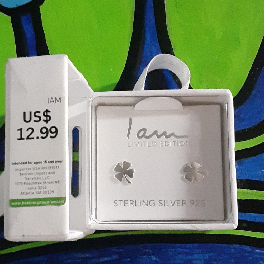 Sterling Silver Four Leaf Clover Earrings